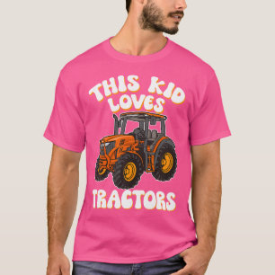 Camiseta Trator Lover Fazendas Meninas Este Miúdo Adora O T
