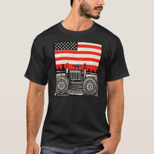 Camiseta Trator patriótico venenoso numa fazenda - Fla Amer