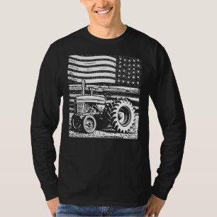 Camiseta Trator patriótico venenoso numa fazenda - Fla Amer