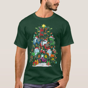 Camiseta Trator Trator Truck Árvore de Natal Trator Leve Fa