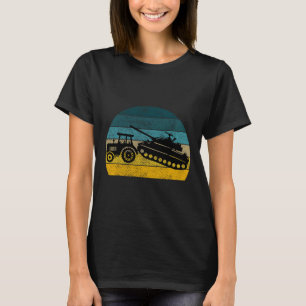 Camiseta Trator Ucraniano Apoie a Ucrânia Fique com a Ucrân