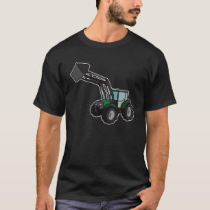 Camiseta Trator verde com carregador frontal