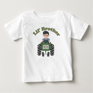 Camiseta Trator verde do irmão mais novo