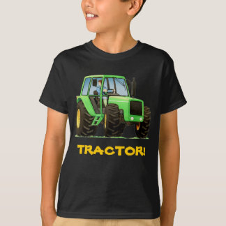 Camiseta Trator verde feito sob encomenda do miúdo