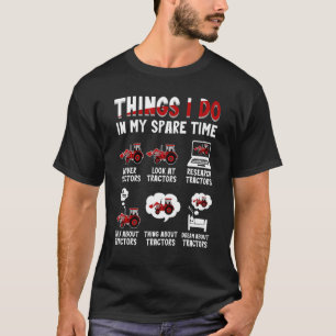 Camiseta Tratores 6 Coisas Que Faço No Meu Tempo Livre Tra