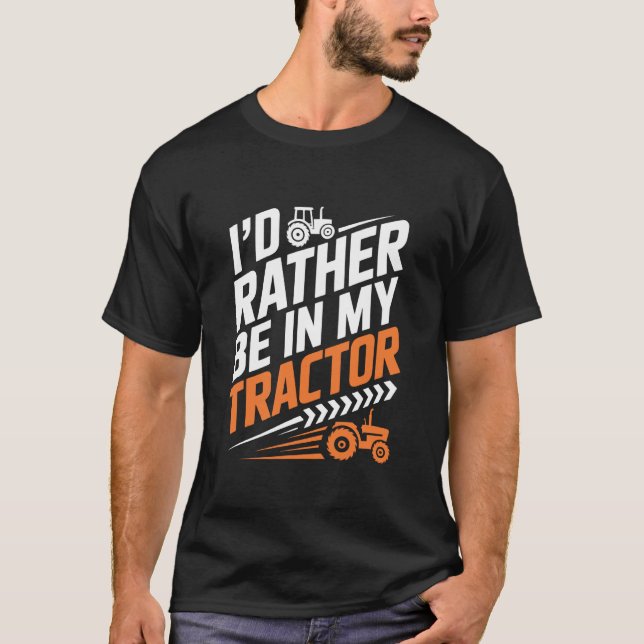Camiseta Tratores agrícolas agrícolas e agricultor, cabelo  (Frente)