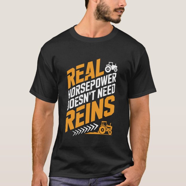 Camiseta Tratores agrícolas agrícolas, potência real não pr (Frente)