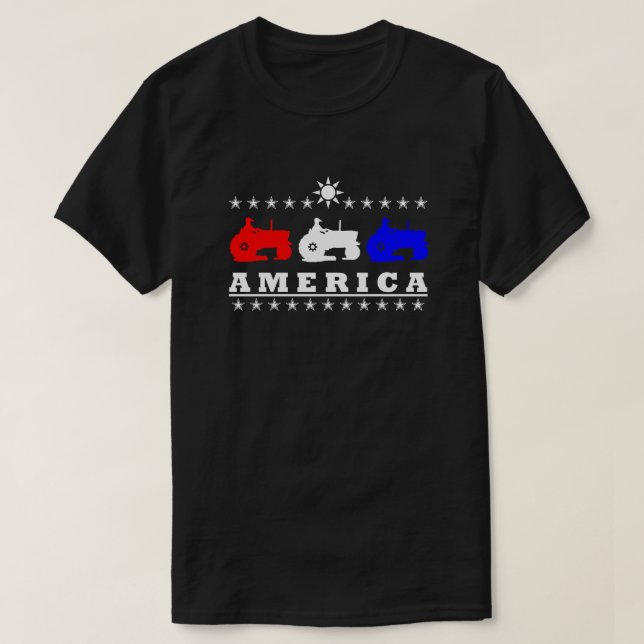 Camiseta Tratores de agricultura na América (Frente do Design)