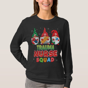 Camiseta Trauma Enfermeira Esquadrão Gnomos de Natal Feio-S