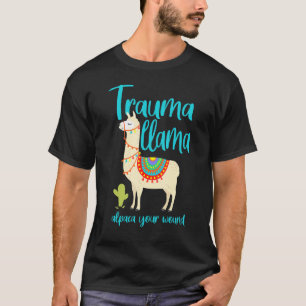 Camiseta Trauma Llama Alpaca Seu Ferimento Animal de Fazend
