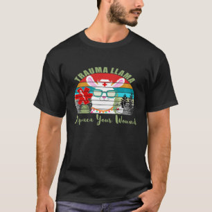 Camiseta Trauma Llama Alpaca Sua Enfermeira Engraçada Engr