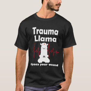 Camiseta Trauma Llama Alpaca Sua Enfermeira Fofa