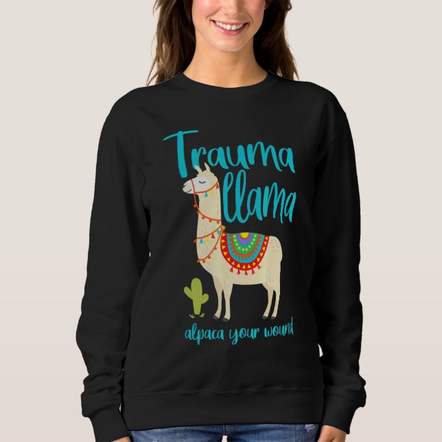 Camiseta Trauma Llama Alpaca Sua Fazenda De Ferida Camelid  (Frente)