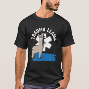 Camiseta Trauma Llama Ambulância EMS EMT Enfermeira paraméd
