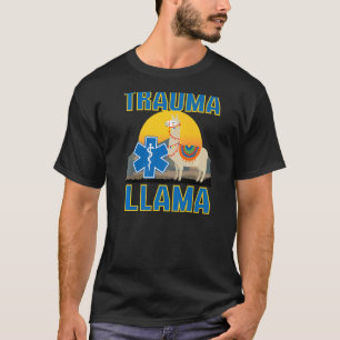 Camiseta Trauma Llama Aniversário Homens Mulheres Crianças 