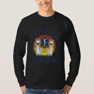 Camiseta Trauma Llama Aniversário, Homens Mulheres Crianças