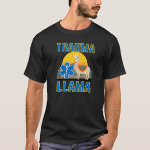 Camiseta Trauma Llama Aniversário Homens Mulheres Crianças 