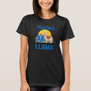 Camiseta Trauma Llama Aniversário Homens Mulheres Crianças 