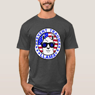 Camiseta Trauma Llama de Prevenição Patriótica
