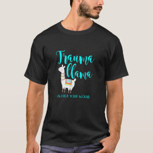 Camiseta Trauma Llama Enfermeira Pun Funny ER Enfermeira Al