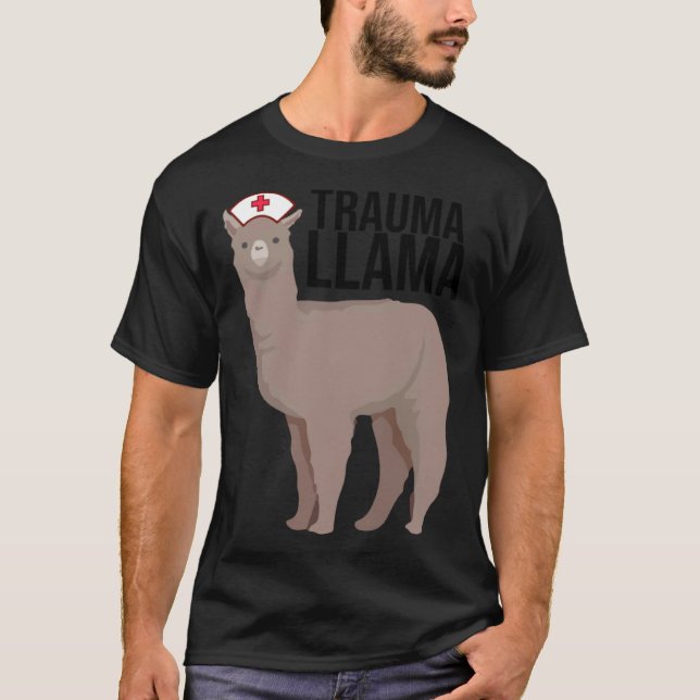 Camiseta Trauma Llama   Nurse Alpaca Llama (Frente)