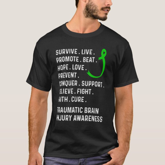 Camiseta Traumatic Brain Injury Survivor Beat Hope TBI Warr (Frente)