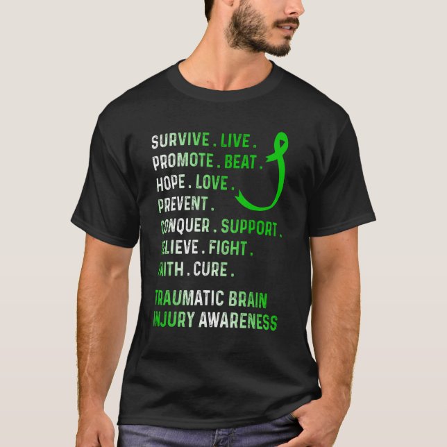 Camiseta Traumatic Brain Injury Survivor Beat Hope TBI Warr (Frente)