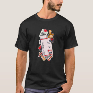 Camiseta Trav de Bilhete de Passagem de Embarque em Montrea