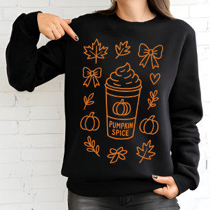 Camiseta Trava de Especiarias de Abóbora Ação de Graças d