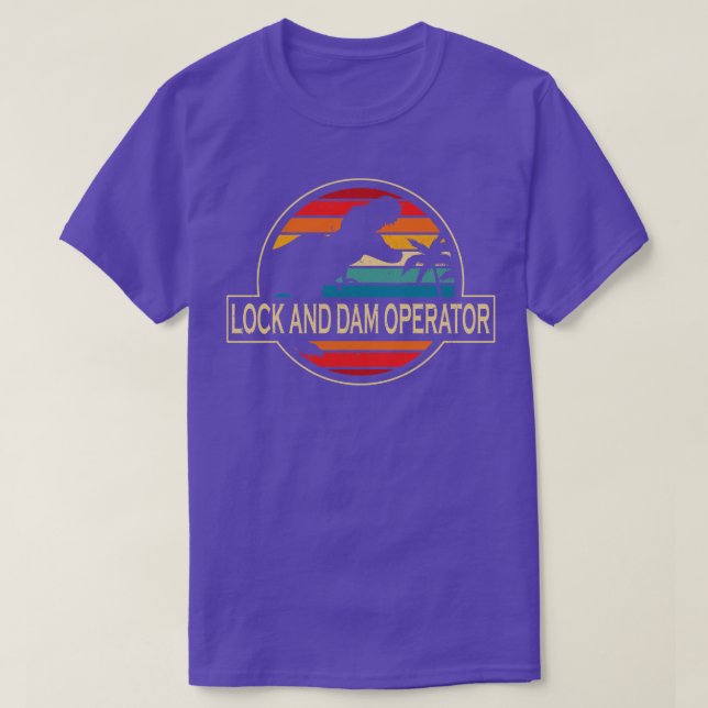 Camiseta Trava E Operador De Barragem Dinossauro (Frente do Design)