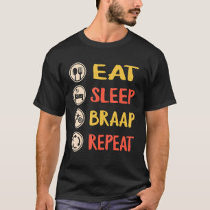 Camiseta Travão de dormir de bicicleta de diafragma Repete