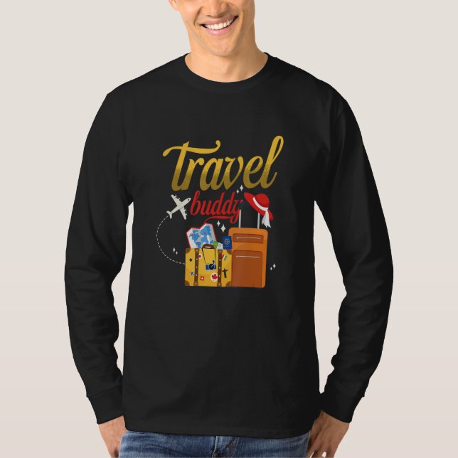Camiseta Travel Buddy Traveling Vacation Traveler (Frente)
