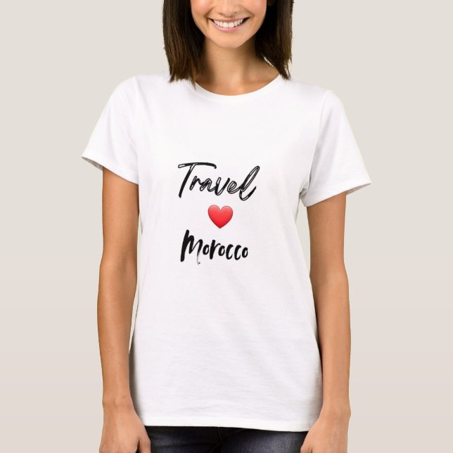 Camiseta Travel Morocco with ❤️ - Explore the Magic of Moro (Frente)