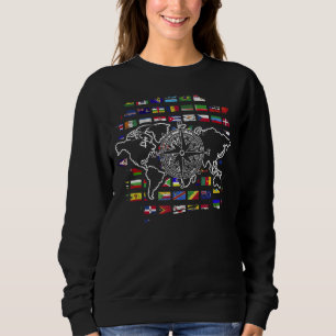 Camiseta Traveler International Country Flagers Compass Mun