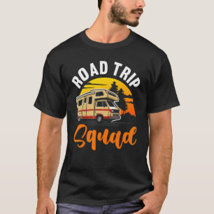 Camiseta Traveler Vacation Rv Retro Road Trip Squad