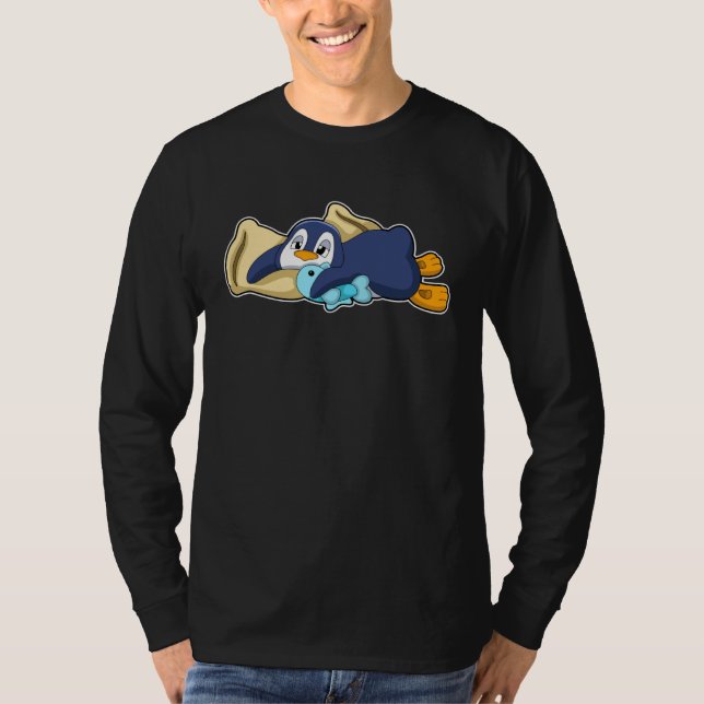 Camiseta Travesseiro de Dormir Pinguim (Frente)