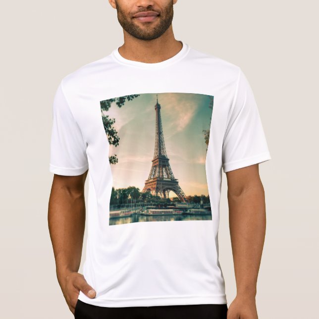 Camiseta Travesseiro decorativo da torre Eiffel (Frente)