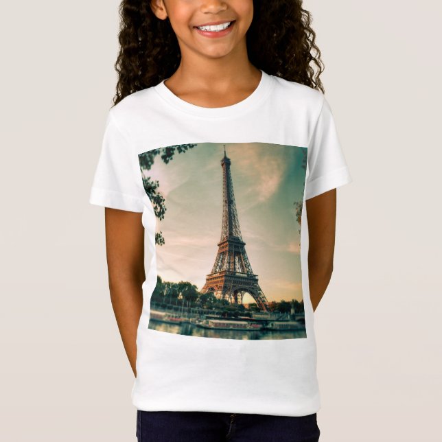 Camiseta Travesseiro decorativo da torre Eiffel (Frente)