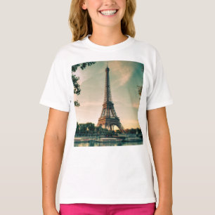 Camiseta Travesseiro decorativo da torre Eiffel