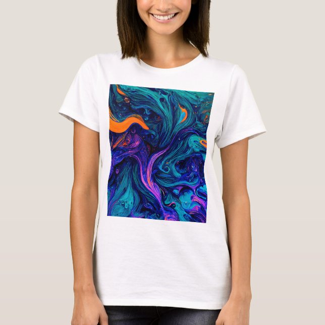 Camiseta Travesseiro decorativo de cores psíquicas abstrato (Frente)