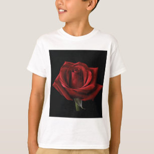 Camiseta travesseiro decorativo Rosa vermelha