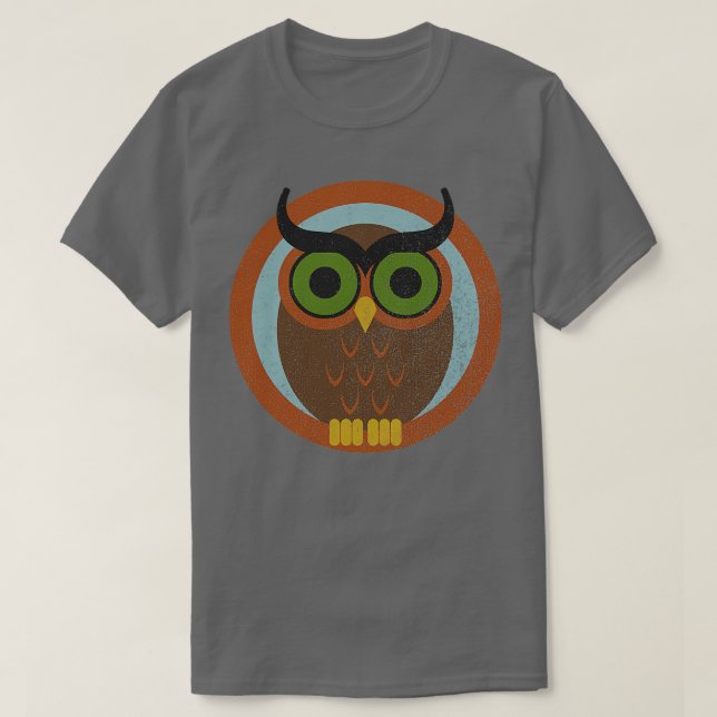 Camiseta travesseiro desbotado do Style Owl 70s (Frente do Design)