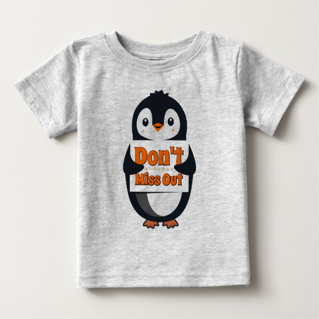 Camiseta Travesseiro Penguin Don't Miss Out (Frente)