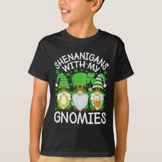 Camiseta Travessuras Com Meu Gnomies Dia de São Patrício Gn