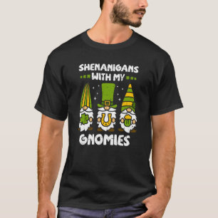 Camiseta Travessuras com meus Gnomos Gnomies Feliz St Patri