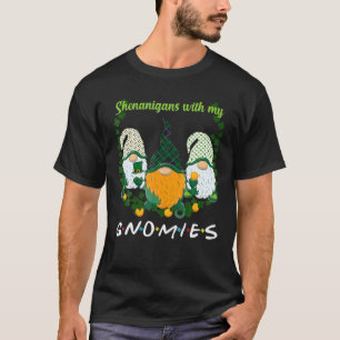 Camiseta Travessuras do Dia de São Patrício Gnomies Gnome S