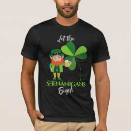 Camiseta Travessuras Duende Trevo Dia de São Patrício