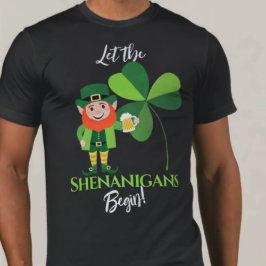 Camiseta Travessuras Duende Trevo Dia de São Patrício
