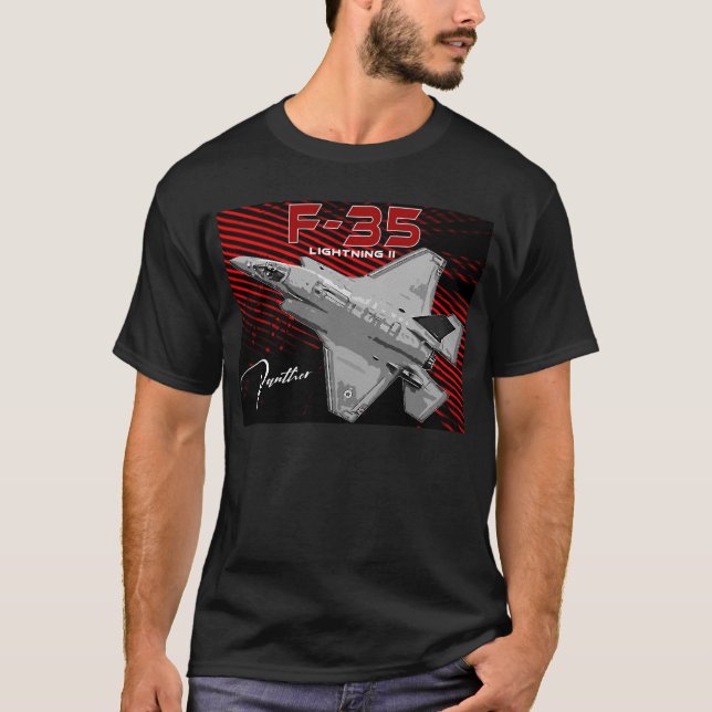 Camiseta Travkheed Martin F- 35 Lightning II USAF Fighterje (Frente)