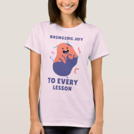 Camiseta Trazendo Alegria a Cada Lição Professor Divertido